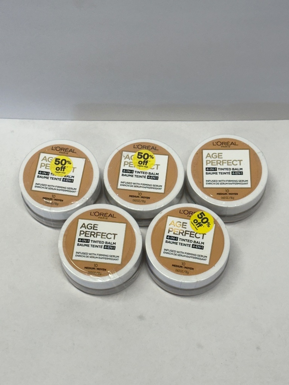 5 L'Oreal Paris Age Perfect 4-in-1 Tinted Face Balm Foundation, 10 Medium